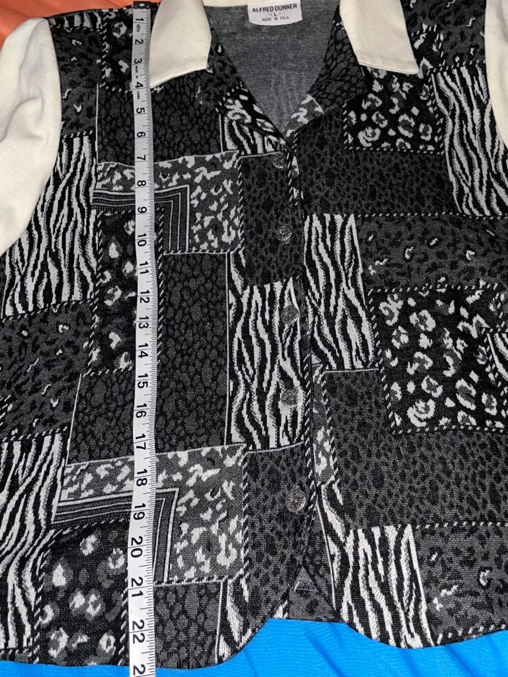 Alfred Dunner patterned button up - Picture 6 of 8